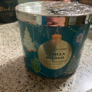 Bath and Body Works Vanilla Balsam 3-wick candle- Brand New!